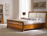 Кровать с кожаным изголовьем с высоким резным изножьем (сп.место 180х200) BOHEMIA Dall'Agnese